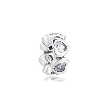 Guarantee 925 Sterling Silver Sparkling Hearts Spacer Charm Fits Pandora Bracelet trinket Jewelry for Women DIY Making kralen
Guarantee 925 Sterling Silver Sparkling Hearts Spacer Charm Fits Pandora Bracelet trinket Jewelry for Women DIY Making kralen