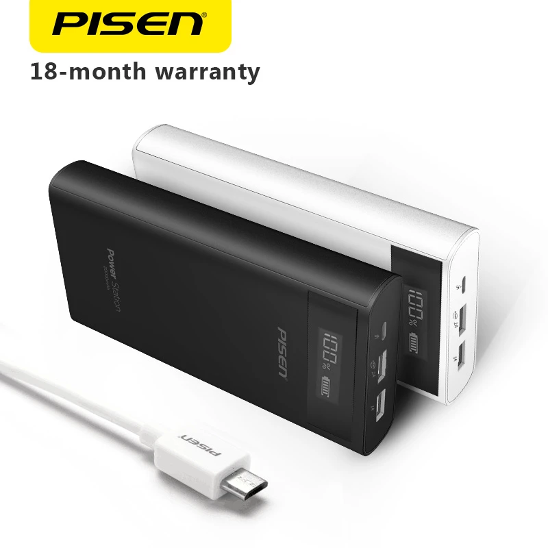 PowerBank Pisen Портативный внешний аккумулятор Общая емкость 20000 мАч Зарядное