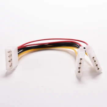 Computer 4 Pin IDE 1-to-2 Power Supply Y Splitter Cable 4 Pin IDE Power Splitter 1 Male To 2 Female Cable