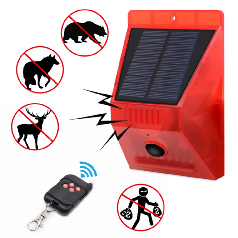 Solar Alarm Motion Sensor Alarm with Remote Control Sound Flash Waterproof Warning Strobe Outdoor Security Siren System
Solar Alarm Motion Sensor Alarm with Remote Control Sound Flash Waterproof Warning Strobe Outdoor Security Siren System
