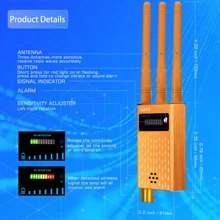 G619 Multifunction Anti Spy Detector RF Signal Finder For GSM Bug GPS Tracker Wireless Hidden Camera Eavesdropping 3 Antennas
G619 Multifunction Anti Spy Detector RF Signal Finder For GSM Bug GPS Tracker Wireless Hidden Camera Eavesdropping 3 Antennas