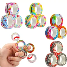 3Pcs Magnetic Rings Fidget Ring Spinner Magnet Fidget Toys for Children Adult Stress Relief Toy Rotating Fidget Rings Roller
3Pcs Magnetic Rings Fidget Ring Spinner Magnet Fidget Toys for Children Adult Stress Relief Toy Rotating Fidget Rings Roller