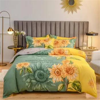 Modern Simple Bed Linen Set for Bedroom Four Seasons Bedding Set Cotton 3-4 Pcs Sunflower Pattern Bed Cover Set King Size 
Modern Simple Bed Linen Set for Bedroom Four Seasons Bedding Set Cotton 3-4 Pcs Sunflower Pattern Bed Cover Set King Size