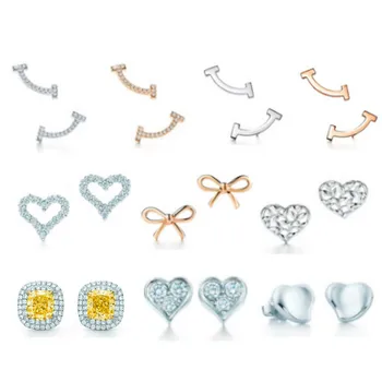 NEW 100% 925 Silver Heart Shape Stud Tiff Earrings Smile Stud Zircon Rose Gold 18K Gold Jewelry Match World Jewelry Gift
NEW 100% 925 Silver Heart Shape Stud Tiff Earrings Smile Stud Zircon Rose Gold 18K Gold Jewelry Match World Jewelry Gift