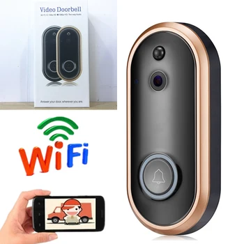 Wireless WiFi Video Doorbell Real-Time Intercom Night Vision Two-Way Audio Function Security Smart Phone Door Ring Support PIR
Wireless WiFi Video Doorbell Real-Time Intercom Night Vision Two-Way Audio Function Security Smart Phone Door Ring Support PIR