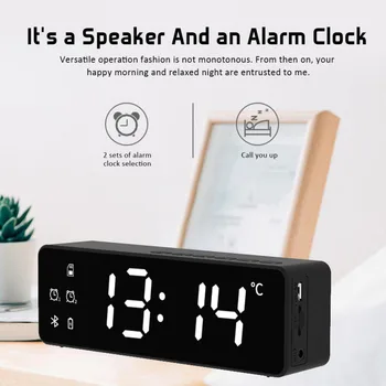 subwoofer for home Wireless Bluetooth Speaker FM Radio Sound Box LED Mirror Desktop Alarm Clock Subwoofer Music Player TF
subwoofer for home Wireless Bluetooth Speaker FM Radio Sound Box LED Mirror Desktop Alarm Clock Subwoofer Music Player TF