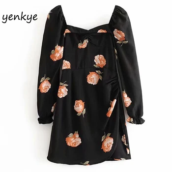 Women Vintage Floral Print Bodycon Mini Dress Long Sleeve Square Neck Sexy Slits Summer Dress DDOM9206
Women Vintage Floral Print Bodycon Mini Dress Long Sleeve Square Neck Sexy Slits Summer Dress DDOM9206