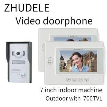 ZHUDELE Audio& Video Intercom System Doorbell 7 Inch Video Door Phone system Kits Support extra CCTV Camera
ZHUDELE Audio& Video Intercom System Doorbell 7 Inch Video Door Phone system Kits Support extra CCTV Camera