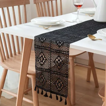 1pcs 24*180cm White Lace Crochet Hollow Table Runner with Tassel Wedding Decorations Romantic Handmade Table Cover for Home
1pcs 24*180cm White Lace Crochet Hollow Table Runner with Tassel Wedding Decorations Romantic Handmade Table Cover for Home