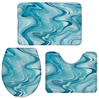 Blue Abstract Marble Texture Bath Set Toilet Cover Mat Pedestal Rug Non-Slip Bathroom Rug Set
Blue Abstract Marble Texture Bath Set Toilet Cover Mat Pedestal Rug Non-Slip Bathroom Rug Set