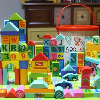 Children's wooden 100 alphanumeric animal building blocks are safe and environmentally friendly
Children's wooden 100 alphanumeric animal building blocks are safe and environmentally friendly