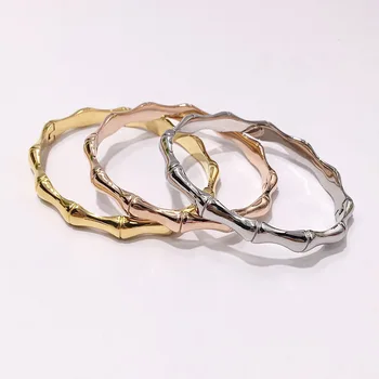 Wholesale Classic Open Bangle Silver Rose Gold Color Mirror Polish Bamboo Stainless Steel Bracelets For Women Fashion Jewelry 
Wholesale Classic Open Bangle Silver Rose Gold Color Mirror Polish Bamboo Stainless Steel Bracelets For Women Fashion Jewelry