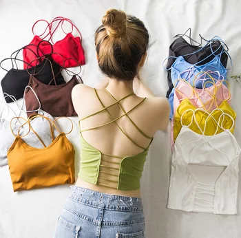 The new heart machine cross backless sexy navel short paragraph inside the United States back small camisole vest women wear
The new heart machine cross backless sexy navel short paragraph inside the United States back small camisole vest women wear