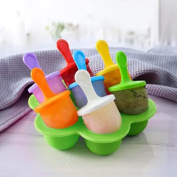 Silicone Ice Pops Mold Food Grade 7 cavity Popsicle Mould Baby Food Freezer Trays Non-stick Baby Food Grade Freezer Tray
Silicone Ice Pops Mold Food Grade 7 cavity Popsicle Mould Baby Food Freezer Trays Non-stick Baby Food Grade Freezer Tray