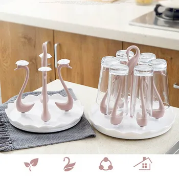 4/6 Shelves Rotating Cup Drain Rack Durable Creative Swan Shape Coffee Cups Holder Organizer Kitchen Wine Glass Decorative Shelf
4/6 Shelves Rotating Cup Drain Rack Durable Creative Swan Shape Coffee Cups Holder Organizer Kitchen Wine Glass Decorative Shelf