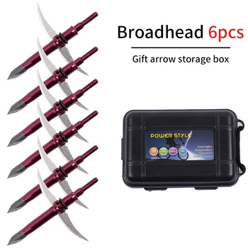 6pcs Broadheads with Arrow box Hunting Shooting Arrow Tips Bow and Arrow Archery Bow 100 Grains
6pcs Broadheads with Arrow box Hunting Shooting Arrow Tips Bow and Arrow Archery Bow 100 Grains