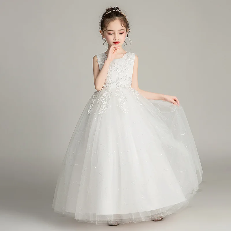 Fancy Girls Long Dress solid color baptism dress Lace Tulle Wedding Party Kids Clothes Princess Flower Girl Outfits for Children
Fancy Girls Long Dress solid color baptism dress Lace Tulle Wedding Party Kids Clothes Princess Flower Girl Outfits for Children
