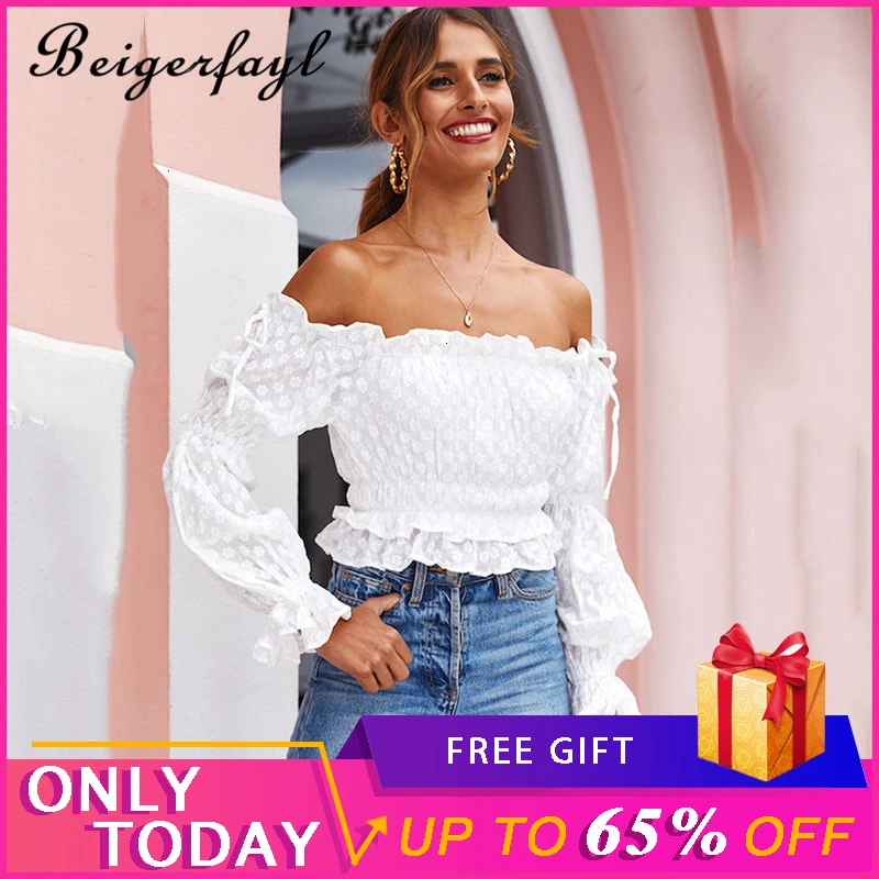 Beigerfayl 2019 Chiffon New Women Slash Neck Off Shoulder Puff Sleeve Top Solid Color Embroidery Short Length Floral Blouse Y255
Beigerfayl 2019 Chiffon New Women Slash Neck Off Shoulder Puff Sleeve Top Solid Color Embroidery Short Length Floral Blouse Y255