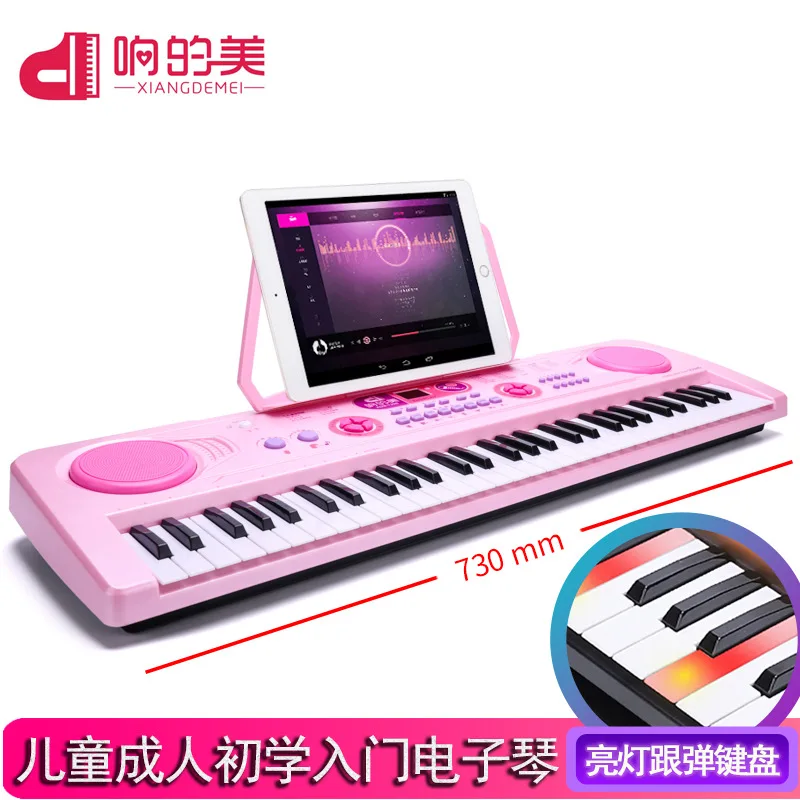61 Key Multi-functional Lighting with Elastic-CHILDREN'S Electronic Keyboard Gift Educational Toys with Microphone Piano
61 Key Multi-functional Lighting with Elastic-CHILDREN'S Electronic Keyboard Gift Educational Toys with Microphone Piano