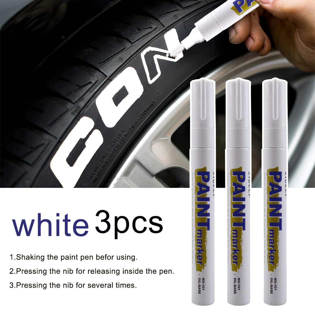 3pcs Car Paint Pen Waterproof Car Wheel Tire Oily Painting Mark Pen Auto Rubber Tyre Tread CD Metal Permanent Paint Marker
3pcs Car Paint Pen Waterproof Car Wheel Tire Oily Painting Mark Pen Auto Rubber Tyre Tread CD Metal Permanent Paint Marker