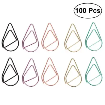 100pcs Paper Clips Drop-shaped Metal Small Creative Book Memo Clips Paperclips Bookmarks for Decoration Office
100pcs Paper Clips Drop-shaped Metal Small Creative Book Memo Clips Paperclips Bookmarks for Decoration Office