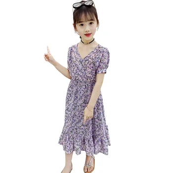 Dresses For Girls Floral Pattern Beach Dresses For Girl Summer Party Dress For Children V Neck Clothes For Girls 6 8 10 12 14
Dresses For Girls Floral Pattern Beach Dresses For Girl Summer Party Dress For Children V Neck Clothes For Girls 6 8 10 12 14