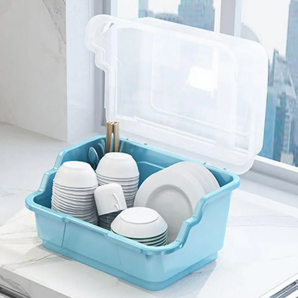 Kitchen Dish Drainer Rack Plastic Tableware Storage Box Holder with Lid Portable Drying Rack Cutlery Storage Kitchen Organizer
Kitchen Dish Drainer Rack Plastic Tableware Storage Box Holder with Lid Portable Drying Rack Cutlery Storage Kitchen Organizer