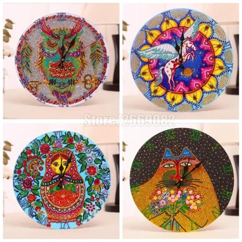 5D DIY Diamond Painting Unicorn Owl Bell Full Diamond Shaped Diamond Embroidered Cross-stitch Wall Clock Decoration LD527 
5D DIY Diamond Painting Unicorn Owl Bell Full Diamond Shaped Diamond Embroidered Cross-stitch Wall Clock Decoration LD527