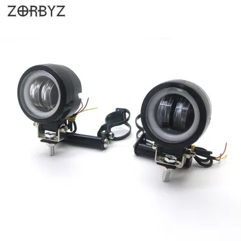 ZORBYZ Motorcycle Black LED Passing Spot Fog Light With Angel Eye Light For 33-43mm Fork Tube Bar Brackets
ZORBYZ Motorcycle Black LED Passing Spot Fog Light With Angel Eye Light For 33-43mm Fork Tube Bar Brackets