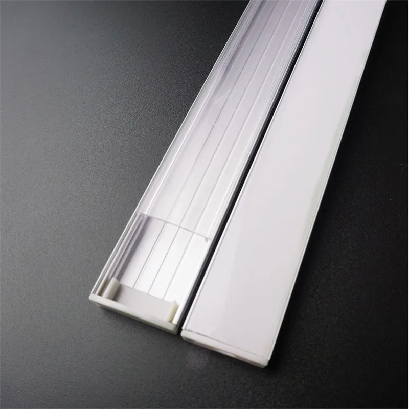 

20inch 50cm flat U type 10mm high double row led aluminium profile ,20mm 5V 12V 24V Strip channel , wide bar light housing