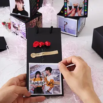 Gift Box DIY Surprise Love Explosion Box Gift Explosion Black Bouncing Box Photo Album Birthday Gift Anniversary
Gift Box DIY Surprise Love Explosion Box Gift Explosion Black Bouncing Box Photo Album Birthday Gift Anniversary