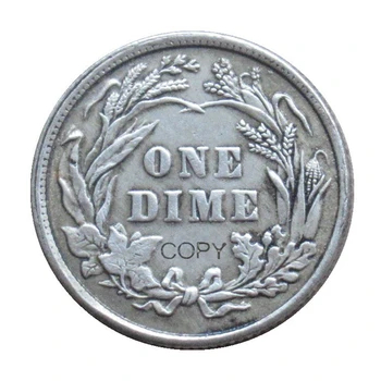 Barber Dime (1892-1916) No Mint Mark 25pcs American Coins Silver-Plated Non-Magnetic REPLICA Coin
Barber Dime (1892-1916) No Mint Mark 25pcs American Coins Silver-Plated Non-Magnetic REPLICA Coin