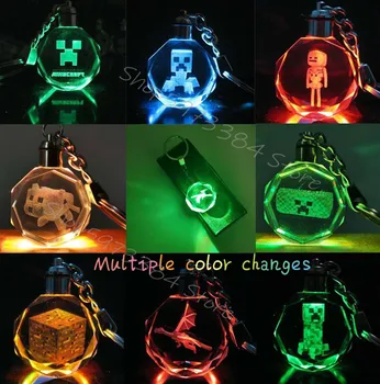 Minecrafted Steve Figure Glass Led Colored Light Keychain Toys DIAMOND ARMOR CREEPER Sword Keyring Pendant Kids Birthday Gift
Minecrafted Steve Figure Glass Led Colored Light Keychain Toys DIAMOND ARMOR CREEPER Sword Keyring Pendant Kids Birthday Gift