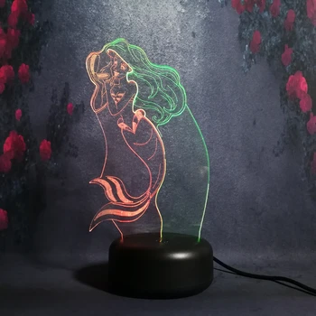 Lovely Cute Mermaid Makeup Shape Night Lamp Girlfriend Birthday Gift Bedroom Decor Mixed Gradient Double Color Desk Table Light 
Lovely Cute Mermaid Makeup Shape Night Lamp Girlfriend Birthday Gift Bedroom Decor Mixed Gradient Double Color Desk Table Light