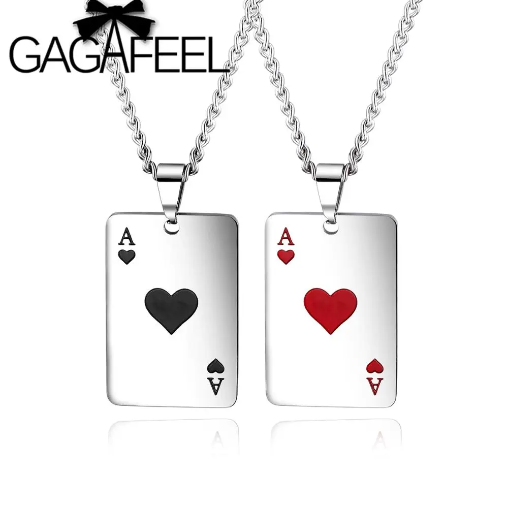 GAGAFEEL Fashion Hip Hop Necklace European and American Men Women Necklaces Personality Playing Card Pendant Couple Jewelry
GAGAFEEL Fashion Hip Hop Necklace European and American Men Women Necklaces Personality Playing Card Pendant Couple Jewelry