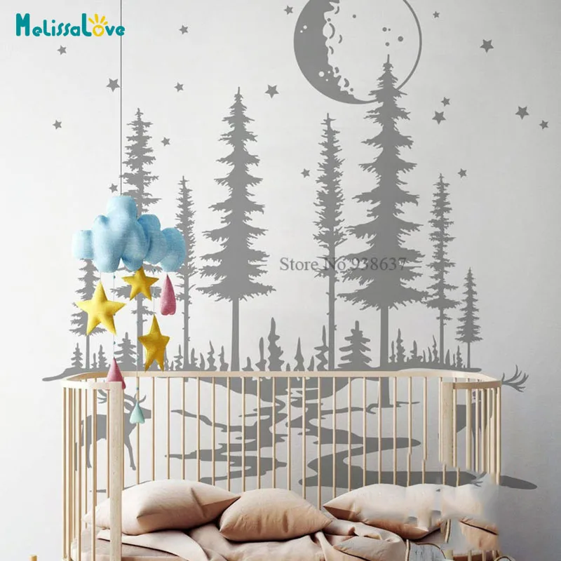 Forest Animals Mountain Pine Tree Decal Woodland Nursery Forest Home Living Room Decor Removable Vinyl Wall Stickers BD171
Forest Animals Mountain Pine Tree Decal Woodland Nursery Forest Home Living Room Decor Removable Vinyl Wall Stickers BD171