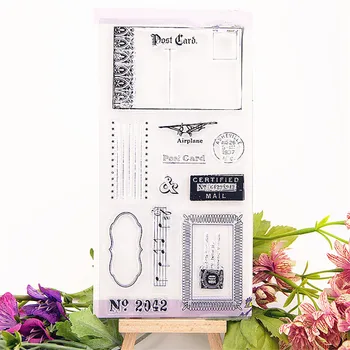 10x20 cm plane CARDS Transparent Clear Stamps Silicone Seals Roller Stamp DIY scrapbooking photo album/Card Making wedding