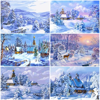 AZQSD Oil Painting By Numbers Winter Landscape DIY Unframe Drawing On Canvas Pictures By Numbers Snow Home Decoration
AZQSD Oil Painting By Numbers Winter Landscape DIY Unframe Drawing On Canvas Pictures By Numbers Snow Home Decoration
