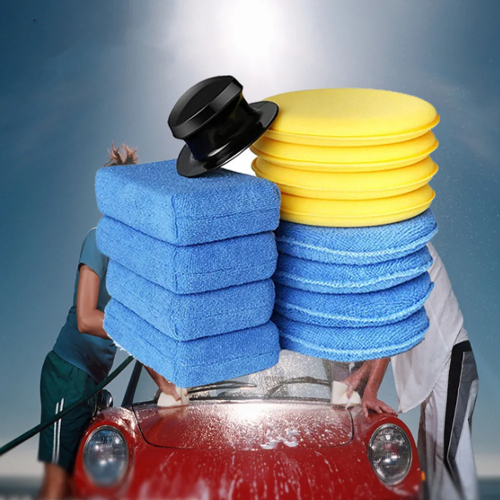 13Pcs Soft Microfiber Car Polishing Waxing Sponge Detailing Care with Handle Applicator Waxing Pad Auto Care Supplies
13Pcs Soft Microfiber Car Polishing Waxing Sponge Detailing Care with Handle Applicator Waxing Pad Auto Care Supplies