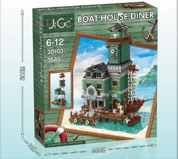Creator Street View Moc Boat House Dinner The Old Fishing Store Set Modular Building Blocks Bricks Model Educational Toys
Creator Street View Moc Boat House Dinner The Old Fishing Store Set Modular Building Blocks Bricks Model Educational Toys