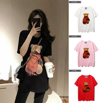2020 Moschino T-Shirt Bear Women T-Shirts Short Sleeve Tops MOSCHINO O-Neck Shirt for Women and Men Couples Lovers
2020 Moschino T-Shirt Bear Women T-Shirts Short Sleeve Tops MOSCHINO O-Neck Shirt for Women and Men Couples Lovers