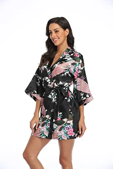 2015 Silk Kimono Robe Bathrobe Women Satin Robe Robe Longue Femme For Women Night Sexy Robes Night Grow For Bridesmaid Summer 2015 Silk Kimono Robe Bathrobe Women Satin Robe Robe Longue Femme For Women Night Sexy Robes Night Grow For Bridesmaid Summer