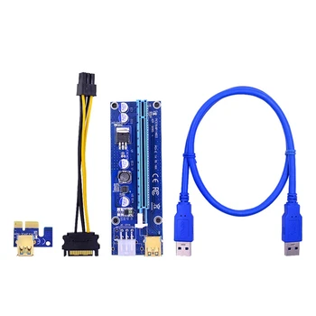 10 Pcs VER009S PCI Express PCIE PCI-E Riser Card VER009S 6Pin to SATA 1X 16X USB3.0 Adapter LED with SATA Power Cable
10 Pcs VER009S PCI Express PCIE PCI-E Riser Card VER009S 6Pin to SATA 1X 16X USB3.0 Adapter LED with SATA Power Cable