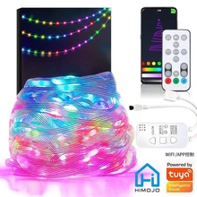 HIMOJO Tuya Smart WiFi LED Magic Color String lights Dreamcolor 10m RGB RGBIC USB Strip Light Work Alexa Music Sync APP control
HIMOJO Tuya Smart WiFi LED Magic Color String lights Dreamcolor 10m RGB RGBIC USB Strip Light Work Alexa Music Sync APP control