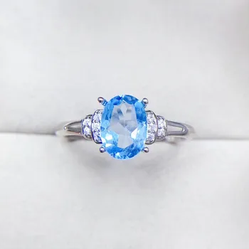 Per jewelry Natural real blue topaz simple style ring 925 sterling silver Free shipping For men or women 1.6ct gemstone Q912821
Per jewelry Natural real blue topaz simple style ring 925 sterling silver Free shipping For men or women 1.6ct gemstone Q912821