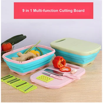 9 In 1 Kitchen Multi-Function Cutting Board Folding Chopping Drain Basket Blocks Kitchen Tools
9 In 1 Kitchen Multi-Function Cutting Board Folding Chopping Drain Basket Blocks Kitchen Tools