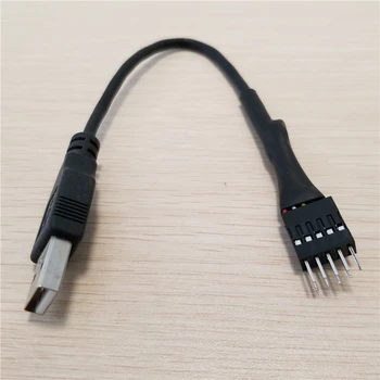PC computer motherboard Internal USB 9pin Male to External USB A Male data extension cable shielding 20cm
PC computer motherboard Internal USB 9pin Male to External USB A Male data extension cable shielding 20cm