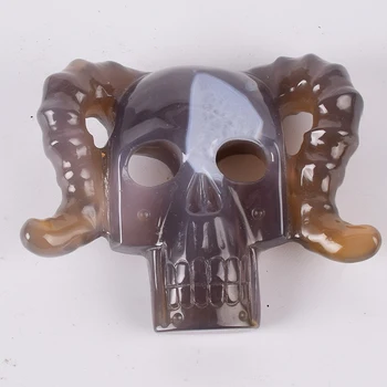 Hand Carved Agate Crystal Geode Shofar Head Skull Death Figurine Halloween Quartz Skulls Figurine Onyx Statue Feng Shui Decor
Hand Carved Agate Crystal Geode Shofar Head Skull Death Figurine Halloween Quartz Skulls Figurine Onyx Statue Feng Shui Decor