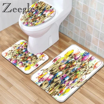 Zeegle Colourful Skull Bath Mat Set Lid Toilet Covet Bath Shower Mat Creative Mat for Bathroom Decor Pedestal Rug Washable Rug
Zeegle Colourful Skull Bath Mat Set Lid Toilet Covet Bath Shower Mat Creative Mat for Bathroom Decor Pedestal Rug Washable Rug