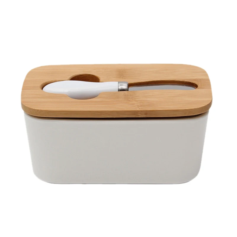 Nordic Style Sealing Butter Box Wood Lid Storage Tray Container Keeper with Ceramic Knife
Nordic Style Sealing Butter Box Wood Lid Storage Tray Container Keeper with Ceramic Knife